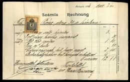 BUDAPEST 1904. Haas Ferencné ,dekoratív Céges Számla 1915.  /   Decorative Corp. Bill - Unclassified
