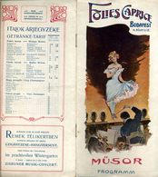 BUDAPEST 1910-20 Cca. Folies Caprice Mulató, Műsorfüzet, Reklámokkal / Program Brochure, Adv. - Unclassified