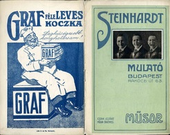 BUDAPEST Steinhardt Mulató , Dekoratív Programfüzet, Reklámokkal 1910-15. Cca. / Decorative Program Brochure, Adv. - Unclassified