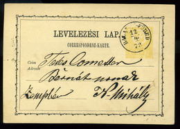 BALATONFÜRED 1872. 2Kr-os Díjjegyes Lap Nagymihályra Küldve  /  BALATONFÜRED 1872 2kr Stationery Card To Nagymihály - Used Stamps