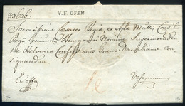 BUDA 1829. Szép Ex Offo Levél, Tartalommal "V.F.OFEN" Veszprémbe Küldve Báró Szilassy József , Királyi Helytartósági Tan - ...-1867 Prephilately