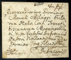 BUDA 1775. Portós Levél, Ritka "BUDE" Bélyegzéssel Debrecenbe Küldve (G:600P)  /  Unpaid Letter Rare "BUDE" Pmk To Debre - ...-1867 Prephilately