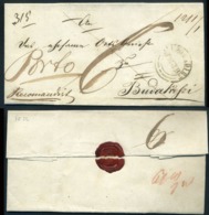 PEST 1846. Igen érdekes Ajánlott Portós Levél Budakeszibe Küldve, Javított, Felülvizsgált Bérmentesítéssel, A Feladó és - ...-1867 Prephilately