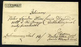 SZATMÁR 1840. Szép Portós Levél, Tartalommal Pestre Küldve. Gyene Károly 1805-78. Író,országgyűlési Képviselő. /  Nice   - ...-1867 Prephilately