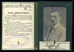 Pallagi Villamos Vasút 1916. Fényképes éves Bérletjegy - Unclassified