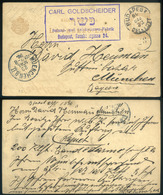 BUDAPEST 1890. Dekoratív, Céges Díjjegyes Lap Münchenbe Küldve, Goldsheider   /  Decorative Corp.  Stationery  Card To M - Used Stamps