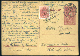 KÖRÖSMEZŐ 1944. Díjjegyes Levlap, M.Kir.Mozgóposta 15 Rákosszentmihályra Küldve, Portózva  /   Stationery  P.card Hun. R - Covers & Documents