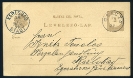 CSÁCZA 1897. Díjjegyes Levlap, Szép Bélyegzéssel  /   Stationery  P.card Nice Pmk - Used Stamps