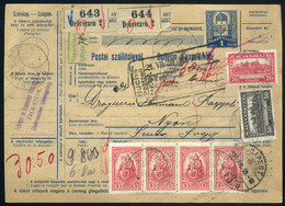 DEBRECEN 1930. Csomagszállító 9P20f Bérm. Svájcba Küldve  /  Parcel P.card 9P20f Frank. To Switzerland - Covers & Documents