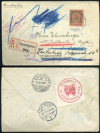 POZSONYLIGETFALU 1917. Ajánlott , Kettős Cenzúrázott Levél Hadisegély 60f-rel, Többszörös Továbbküldéssel, Látványos Dar - Used Stamps