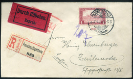 POZSONYLIGETFALU 1917. Ajánlott Egybélyeges Expressz Levél Németországba!  /  Reg. Single Stamp Express Letter To German - Used Stamps