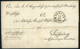 MARBURG 1868. Dekoratív Hivatalos Levél Szombathelyre Küldve  /   Decorative  Official Letter To Szombathely - Slovenia