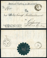 MARBURG 1868. Dekoratív Hivatalos Levél Kőszegre Küldve, Levélzáróval  /   Decorative  Official Letter To Kőszeg, Seal - Slovenia