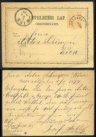HOSSZUFALU / Dolga Vas 1874. 2Kr-os Díjjegyes Lap Bécsbe Küldve , Ritka Bélyegzés ! (400P)  /  2 Kr  Stationery  Card To - Slovenia