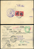 SZLOVÉNIA Olasz Megszállás ROVTE 1944. Postázott Utalvány  /  SLOVENIA Italian Occupation Mailed Money Order - Slovenia