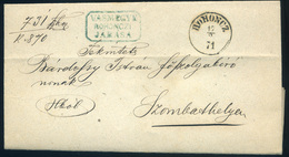 ROHONC 1871. Dekoratív Hivatalos Levél, Tartalommal  Szombathelyre  /   Decorative  Official Letter, Cont To Szombathely - Other & Unclassified