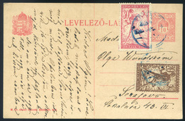 ZOMBOR 1920. 10f Díjjegyes Levlap, SHS Kiegészítéssel Sarajevo-ba Küldve  /  10f  Stationery  P.card SHS Uprate To Saraj - Other & Unclassified