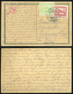 CSÁCA 1919. Levelezőlap Hradzsin Bélyegekkel, Túlélő Bélyegzéssel Bécsbe  /  P.card With Hradzsin Stamps Survivor Pmk To - Other & Unclassified