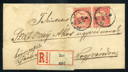 RÉV 1901.  Dekoratív Ajánlott Levél Nagyváradra Küldve  /   Decorative  Reg. Letter To Nagyvárad - Used Stamps