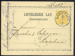 KROMPACH 1872. Díjjegyes Levlap Luxus Bélyegzéssel Kassára Küldve  /  1872 Stationery P.card Luxury Pmk To Kassa - Used Stamps