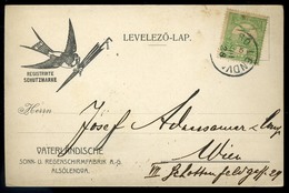 ALSÓLENDVA 1911. Dekoratív Céges Levlap Bécsbe Küldve  /   Decorative Corp. P.card To Vienna - Slovenia