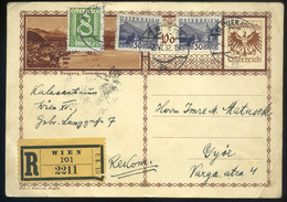 AUSZTRIA 1932. Ajánlott Képes Díjjegyes Levlap Budapestre Küldve  /  Reg Pic.  Stationery  P.card To Budapest - Covers & Documents