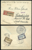 GYŐRSZENTMÁRTON 1921. Ajánlott Levél Az USA-ba Küldve  /  Reg Letter To USA - Covers & Documents