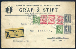 AUSZTRIA 1926. Dekoratív , Ajánlott Céges Levél Budapestre Küldve  /  AUSTRIA Decorative Reg. Corp. Letter To Budapest - Storia Postale