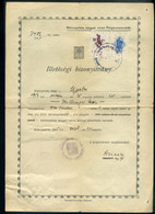 BUDAPEST 1946. Illetőségi Bizonyítvány  /  Authorization Certificate - Briefe U. Dokumente