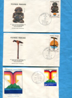 MARCOPHILIE- Polynésie Française-série  N°147-9-N°153+5+122+A147-sur7 Enveloppes FDC=recto Impec-verso Strié - Used Stamps