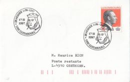 83701-COUNTESS ERMESINDE SPECIAL POSTMARK ON COVER, GRAND DUKE STAMP, 1997, LUXEMBOURG - Storia Postale