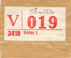 Werbrief (V) 3418 Uslar 1 - R- & V- Labels