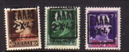 ZANTE 1943 AMMINISTRAZIONE CIVILE GRECA BLACK OVERPRINT SOPRASTAMPA NERA SERIE COMPLETA COMPLETE SET MNH FIRMATA SIGNED - Occup. Tedesca: Zante