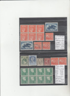 TIMBRES DE PAYS-BAS **/*/° 1864-52-1935 + PA ** Nr VOIR SUR PAPIER AVEC TIMBRES  COTE404.25  € - Neufs