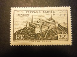 Timbre Fezzan-Ghadamès - Fort De Sebha 10 C - Unused Stamps