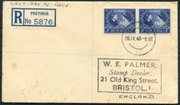 1948 South Africa Registered Pretoria Silver Wedding First Day Cover. - FDC