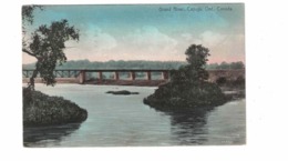 CAYUGA, Ontario, Canada, RR Bridge?, Grand River, 1931 J E Evans Postcard, Halidmand County - Windsor