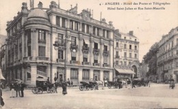 Thème. Poste.Facteur:               Angers   49    Poste Place Du Ralliement Et Hôtel Saint Julien        (Voir Scan) - Poste & Facteurs