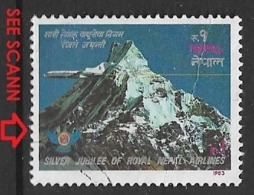 NEPAL     1983 The 25th Anniversary Of Royal Nepal Airlines     USED - Nepal