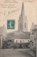 76 Yerville.  L'eglise, Prise De La Place Du Marché - Yerville