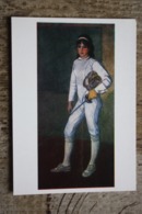 "PORTRAIT OF TATIANA LYUBEZKAYA" By Dreznina.  Fencing - Escrime - Fechten.  OLD Postcard 1977 - USSR - Schermen