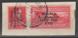 Albania 1939 - Frammento Con Costituente 10 Q. E P.a. 15 Q.       (g6251) - Albanië