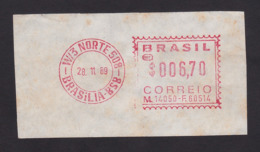 BRAZIL POSTAGE RED METER PERMIT - Automatenmarken (Frama)