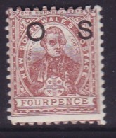 New South Wales 1889 P.11x12 SG O41 Mint Never Hinged OS Ovpt - Nuevos