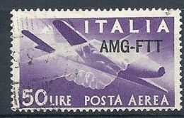 1949-52 TRIESTE A USATO POSTA AEREA 50 LIRE - 8324-2 - Poste Aérienne