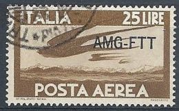 1949-52 TRIESTE A USATO POSTA AEREA 25 LIRE - RR8329 - Poste Aérienne