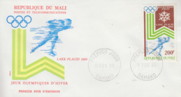 Enveloppe  FDC  1er  Jour   MALI    Jeux   Olympiques   LAKE  PLACID    1980 - Hiver 1980: Lake Placid