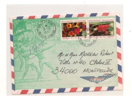 1974 ENVELOPPE  TAHITI  Avec TIMBRES  N°83/84 - Storia Postale