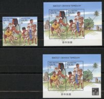 Nauru, Yvert 392&393+BF9&9A**, Scott 408&409ab&c**,  MNH - Nauru