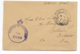 1944 - ARMEE CANADIENNE En EUROPE  - ENVELOPPE Avec CENSURE Du PO N°313 => ONTARIO - Storia Postale